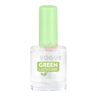 Vegánsky vrchný lak na nechty Green Last&Care Top Coat 78%