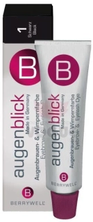 Berrywell Čierna farba na obočie a riasy 15ml