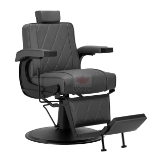 Holičské kreslo Hair System BM88066B so sivo-čiernym rámom