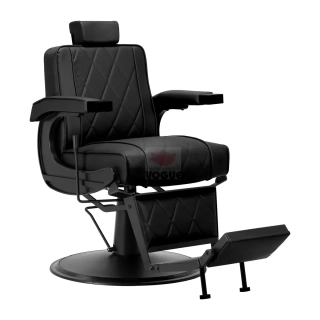 Holičské kreslo Hair System BM88066B čierne s čiernym rámom
