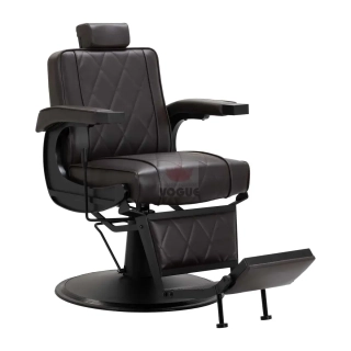 Holičské kreslo Hair System BM88066B hnedé s čiernym rámom