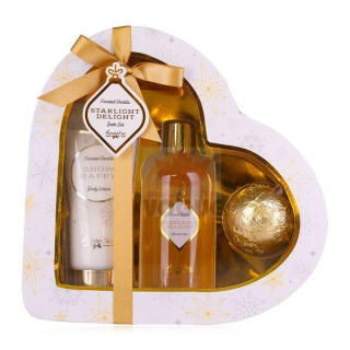 Vianočný balíček sprchový set Srdce veľké Vanilka