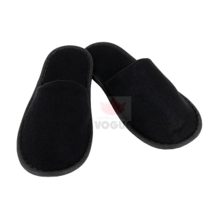 Froté papuče plné čierne