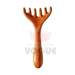 Drevený Hrebeň na masáž hlavy 6v1