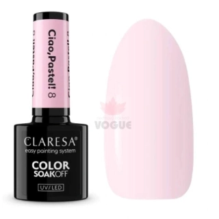 Claresa Ciao, Pastel! Hybridný lak na nechty č.8, 5g
