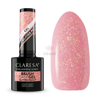 Claresa BRUSH Easy gel glitter peach 5g