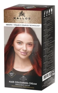 Kallos Glow farba na vlasy granátovočervená 660