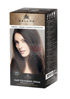 Kallos Glow farba na vlasy čokoládovohnedá 653