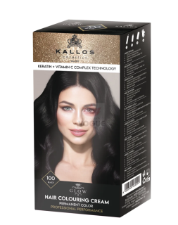 Kallos Glow farba na vlasy čierna 100