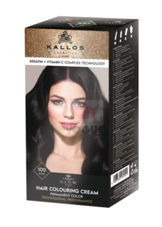 Kallos Glow farba na vlasy čierna 100