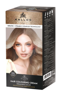 Kallos Glow farba na vlasy svetlá popolavá blond 910