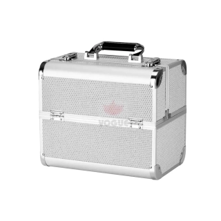 Kozmetické kufrík strieborný 44