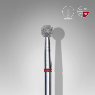 Staleks Diamantový brúsny nadstavec - “ball” red - FA01R040