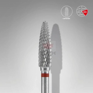 Staleks Karbidový brúsny nadstavec - “corn” red - FT90R040/14