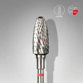 Staleks Karbidový brúsny nadstavec - “corn” red - FT90R060/14