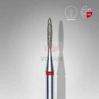 Staleks Diamantový brúsny nadstavec - “flame” red - FA10R014/8