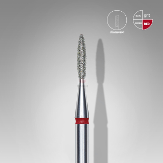 Staleks Diamantový brúsny nadstavec - “flame” red - FA10R016/8