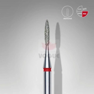 Staleks Diamantový brúsny nadstavec - “flame” red - FA10R016/8