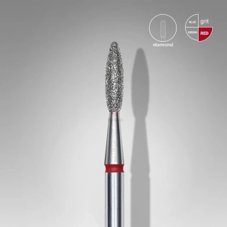 Staleks Diamantový brúsny nadstavec - “flame” red - FA10R021/8