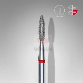 Staleks Diamantový brúsny nadstavec - “flame” red - FA10R021/8