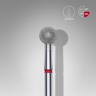 Staleks Diamantový brúsny nadstavec - “ball” red 5mm - FA01R050