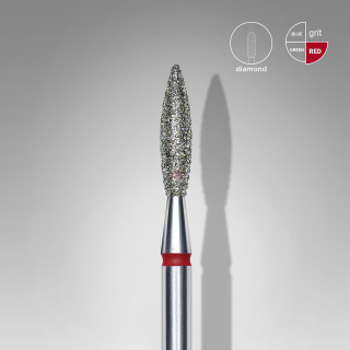 Staleks Diamantový brúsny nadstavec - “flame” red - FA10R023/10
