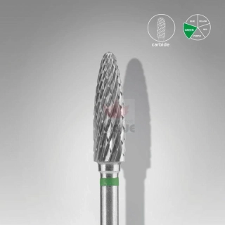 Staleks Karbidový brúsny nadstavec - “corn” green - FT90G040/14