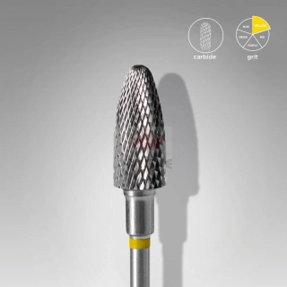 Staleks Karbidový brúsny nadstavec - “corn” yellow - FT90Y060/14