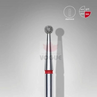Staleks Diamantový brúsny nadstavec - “ball” red 2,5mm - FA01R025