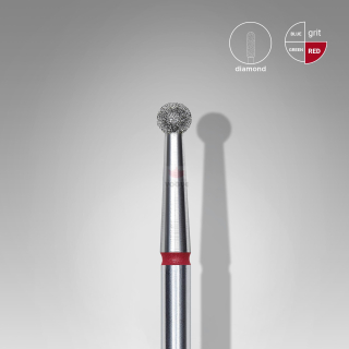 Staleks Diamantový brúsny nadstavec - “ball” red 2,7mm - FA01R027