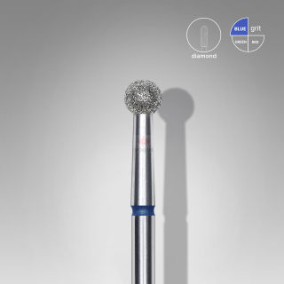 Staleks Diamantový brúsny nadstavec - “ball” blue 3,5mm - FA01B035