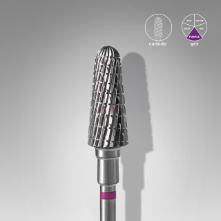 Staleks Karbidový brúsny nadstavec - “frustum” purple - FT70V060/14