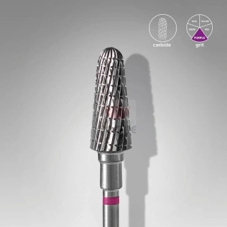 Staleks Karbidový brúsny nadstavec - “frustum” purple - FT70V060/14