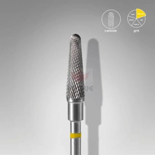 Staleks Karbidový brúsny nadstavec - “frustum” yellow - FT70Y040/13