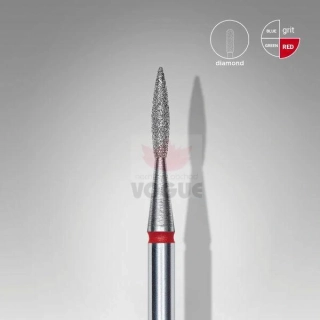 Staleks Diamantový brúsny nadstavec špicatý - “flame” red - FA11R016/8