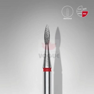 Staleks Diamantový brúsny nadstavec špicatý - “flame” red - FA11R018/8