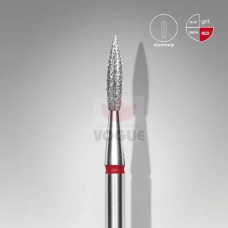 Staleks Diamantový brúsny nadstavec špicatý - “flame” red - FA11R023/8