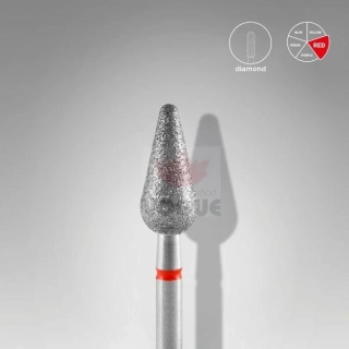 Staleks Diamantový brúsny nadstavec - "rounded pear" red - FA101R050/12