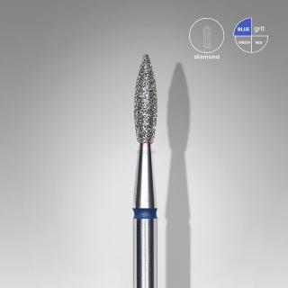 Staleks Diamantový brúsny nadstavec špicatý - “flame” blue - FA11B021/8