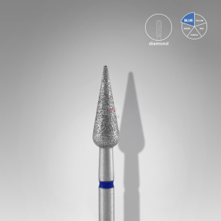 Staleks Diamantový brúsny nadstavec - "pointed pear" blue - FA100B040/12