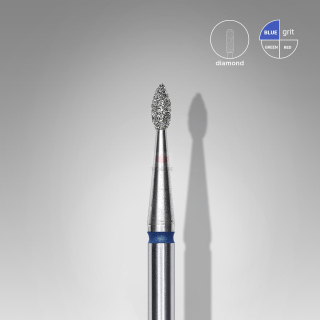 Staleks Diamantový brúsny nadstavec - “drop” blue 1,6mm/4mm - FA40B016/4