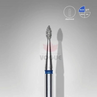 Staleks Diamantový brúsny nadstavec - “drop” blue 1,6mm/4mm - FA40B016/4