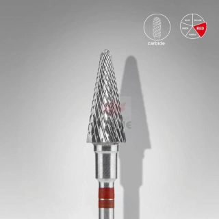 Staleks Karbidový brúsny nadstavec pre ľavákov - “cone” red - FT73R060/14