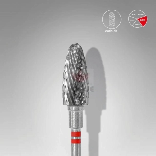 Staleks Karbidový brúsny nadstavec pre ľavákov - “corn” red - FT91R060/14