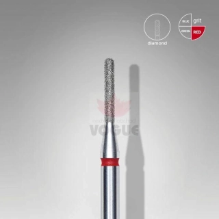 Staleks Diamantový brúsny nadstavec zaoblený - “cylinder” red - FA30R014/8