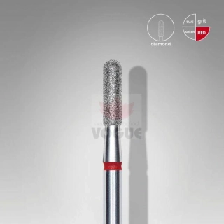 Staleks Diamantový brúsny nadstavec zaoblený - “cylinder” red - FA30R023/8