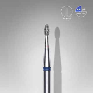 Staleks Diamantový brúsny nadstavec - “bud” blue 1,6mm/3,4mm - FA50B016/3.4