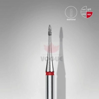 Staleks Diamantový brúsny nadstavec špicatý - “flame” mini red - FA12R010/3
