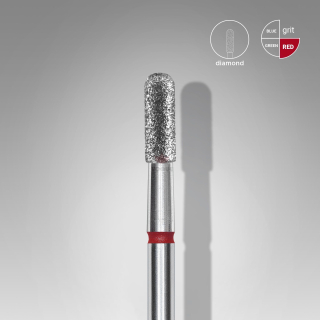 Staleks Diamantový brúsny nadstavec zaoblený - “cylinder” red - FA30R023/6.5