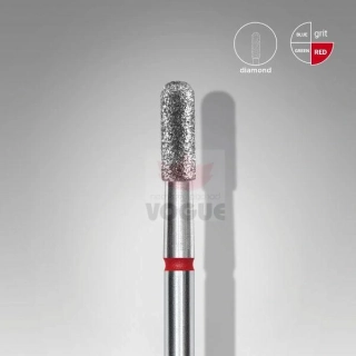 Staleks Diamantový brúsny nadstavec zaoblený - “cylinder” red - FA30R023/6.5